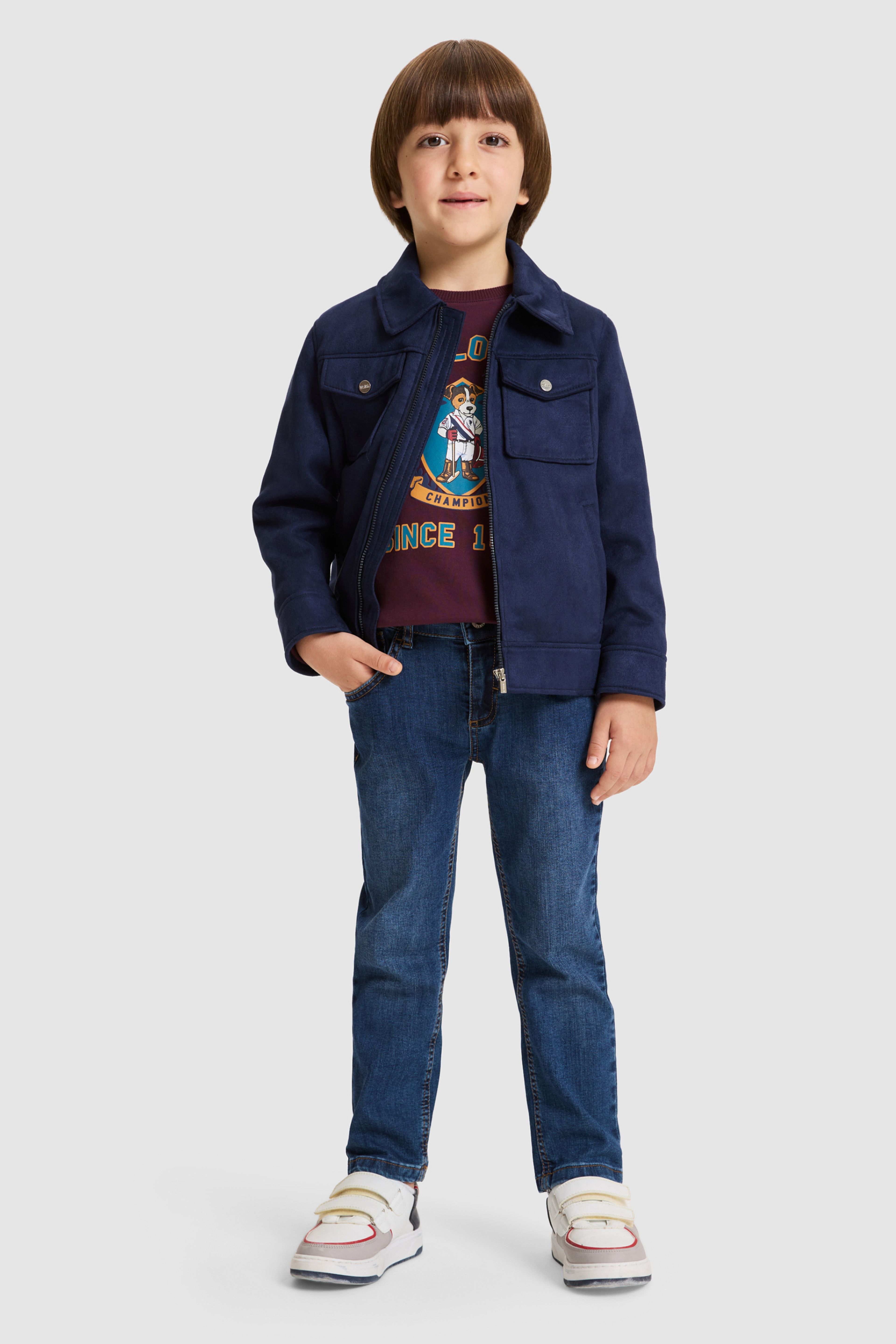 Erkek Çocuk Mavi Slim Fit Jean Pantolon