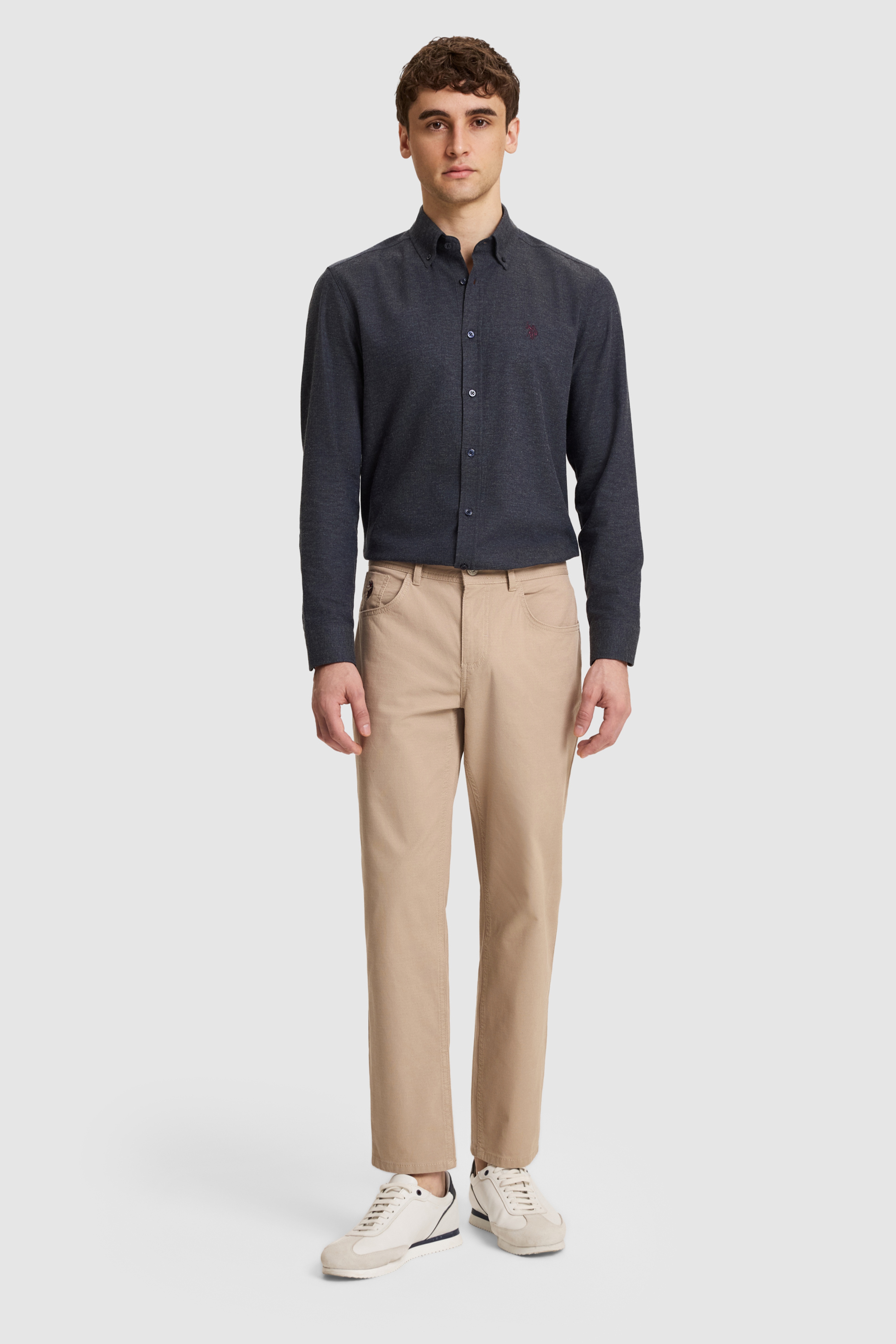 Erkek Koyu Bej Kanvas / Chino Pantolon - Image 1