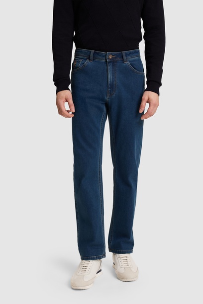 Erkek Koyu Mavi Jean Pantolon