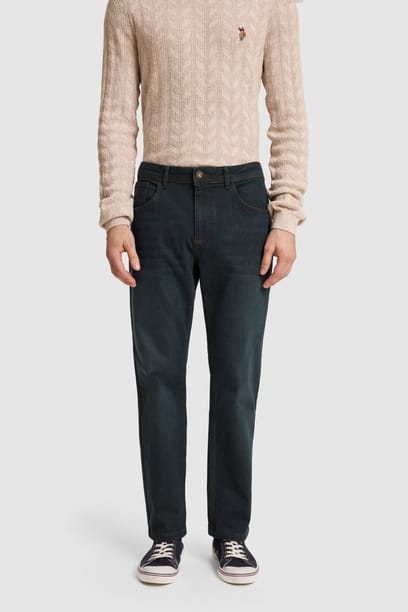 Erkek Yeşil Jean Pantolon