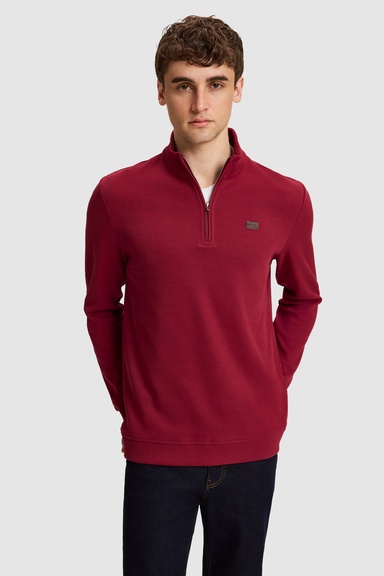 Erkek Vişne Basic Sweatshirt