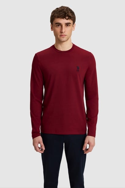 Erkek Bordo Basic Sweatshirt